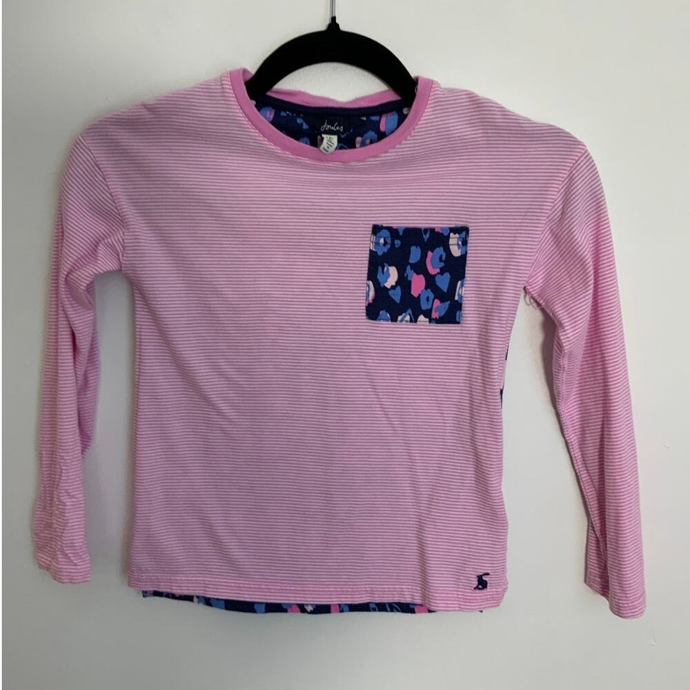 Joules Striped and patterened Long sleeve top size 7-8